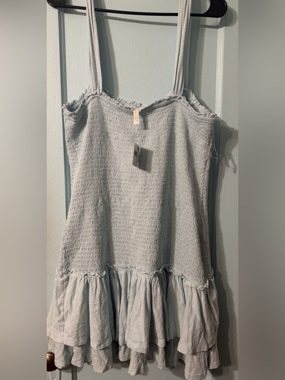 American Eagle Ae Sunchaser Knit Smocked Drop Waist Mini Dress Size
